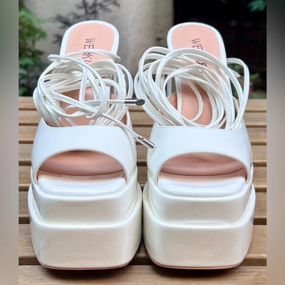 WET KISS Platform Gladiator Heels