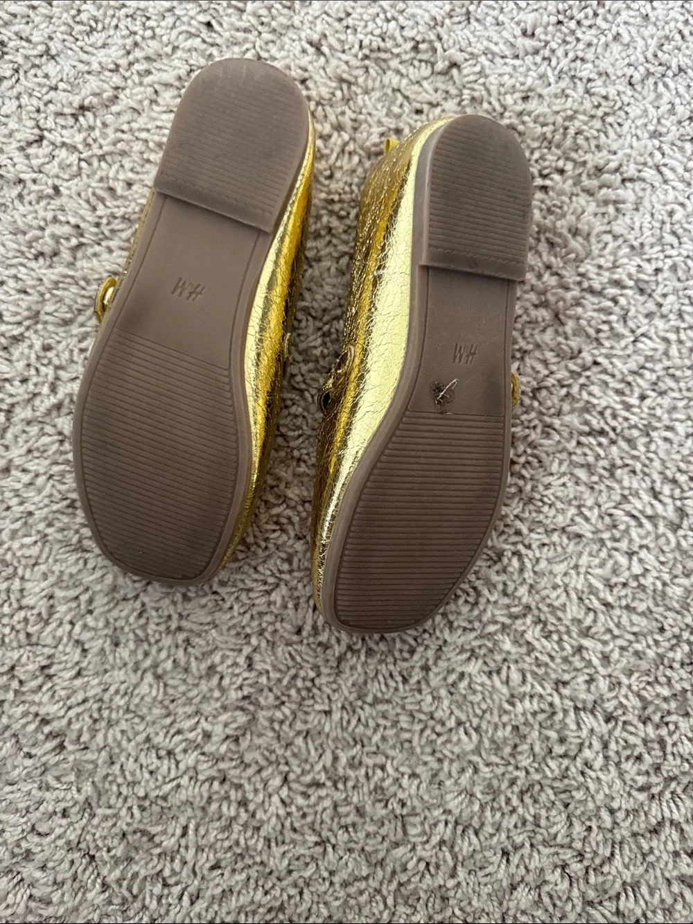 H&M Metallic Gold Girls' Mary Jane Flats