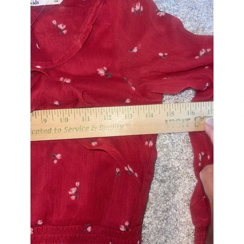 Abercrombie Kids Girls Red Floral Dress Sz 9/10‎ NWT