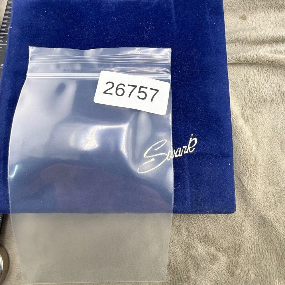 Vintage Empty Swank Display Case Blue Velvet  9