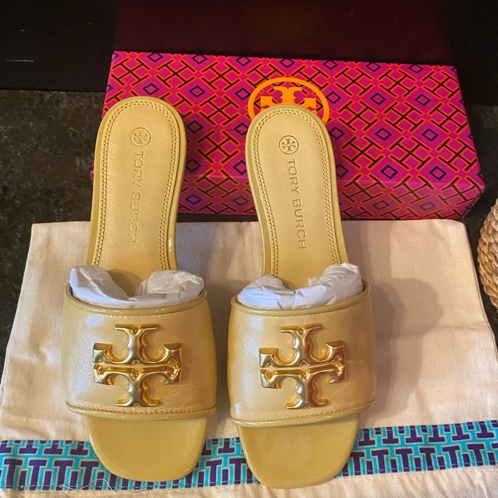 Tory Burch Eleanor Slide Sandals with Iconic Logo