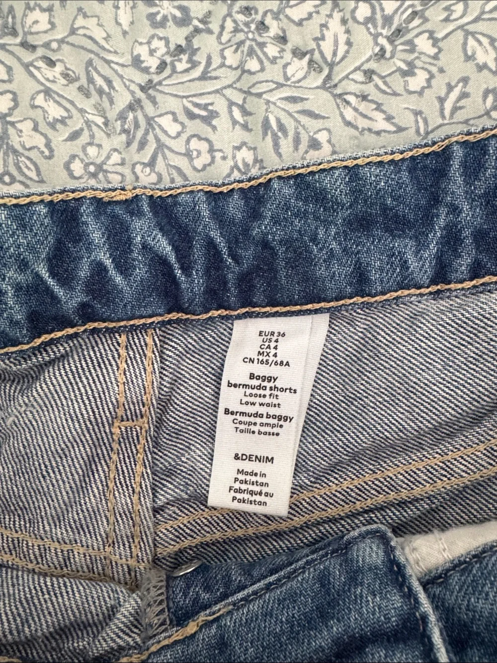 H&M denim cutoff