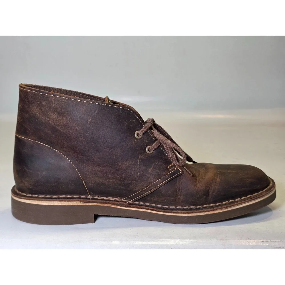Clarks Bushacre 2 Men's Boots Size 8 M Brown Leather Desert Chukka Lace Up Shoes