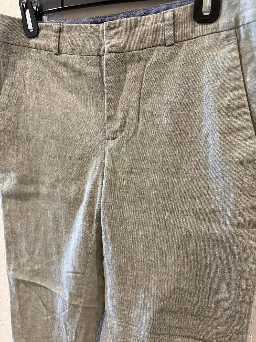 Banana Republic Linen Blend Cropped Straight Leg Business Casual Pants