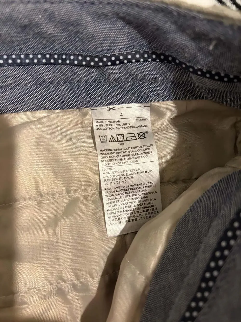 Banana Republic Linen Blend Cropped Straight Leg Business Casual Pants