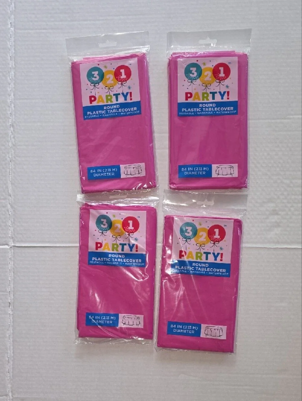 Neon Pink Disposable Party Set
