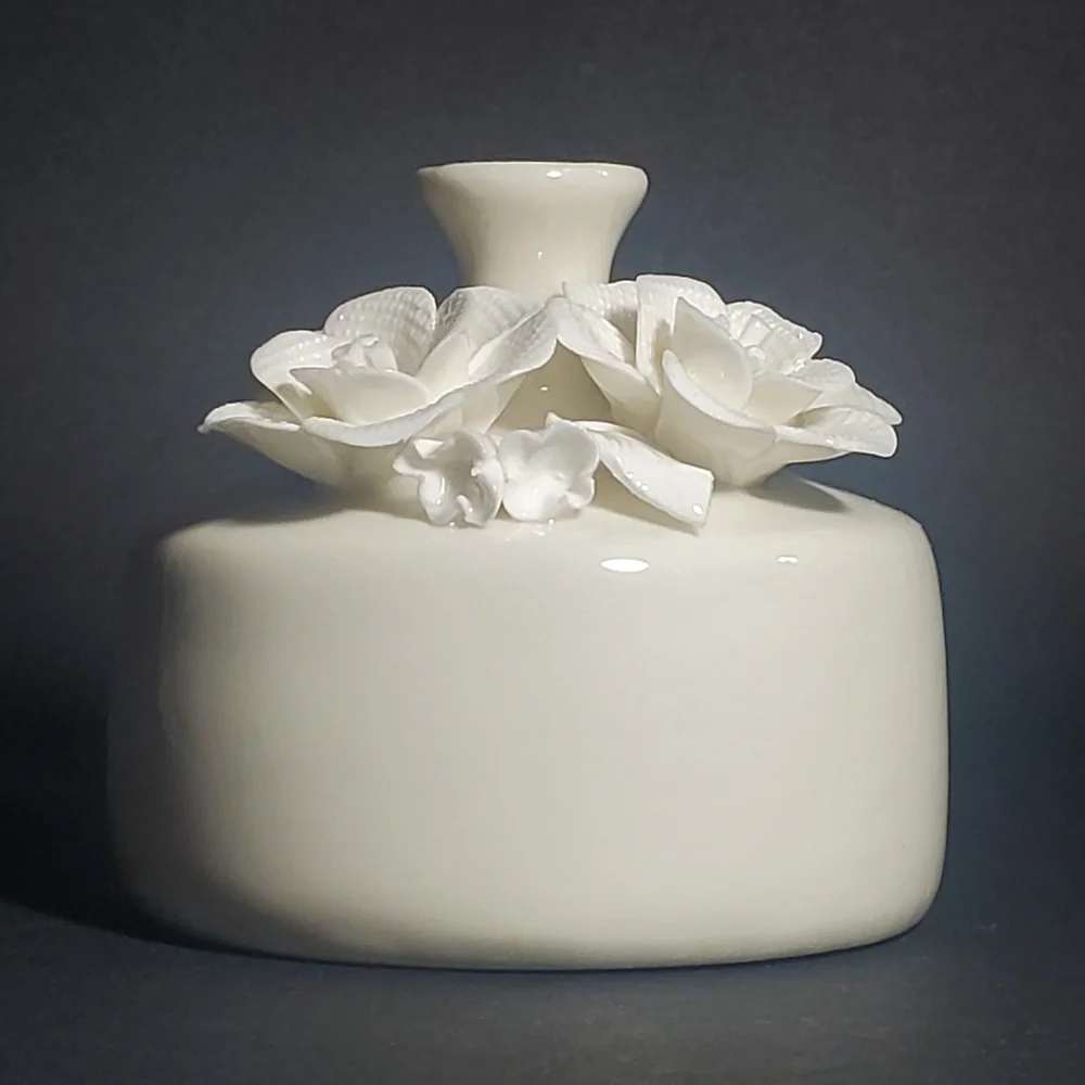 Elegant White Floral Vase