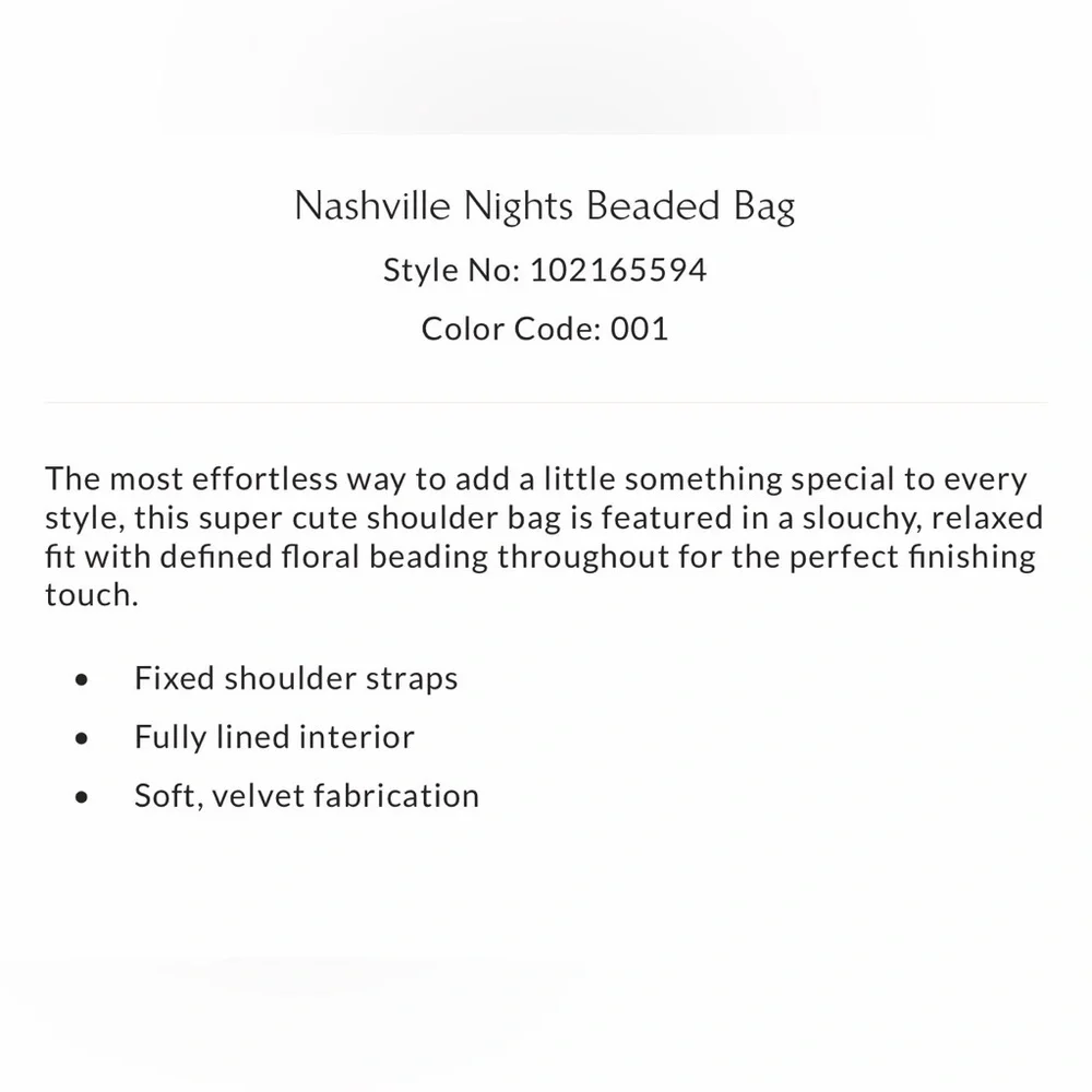 NWT new free people Nashville nights beaded embroidered bag black velvet gold