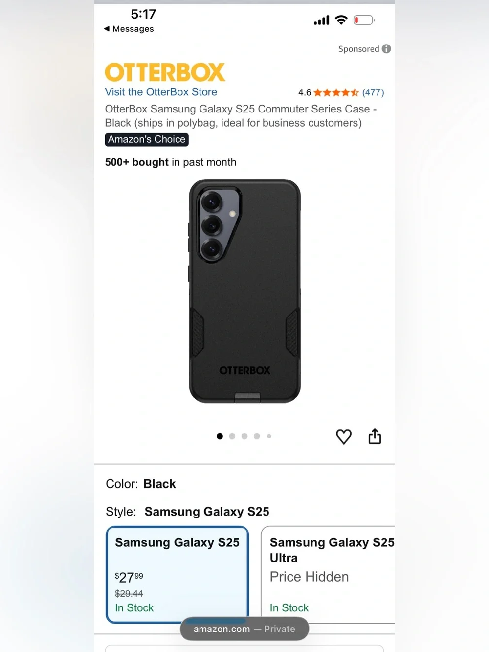 OtterBox s25 durable