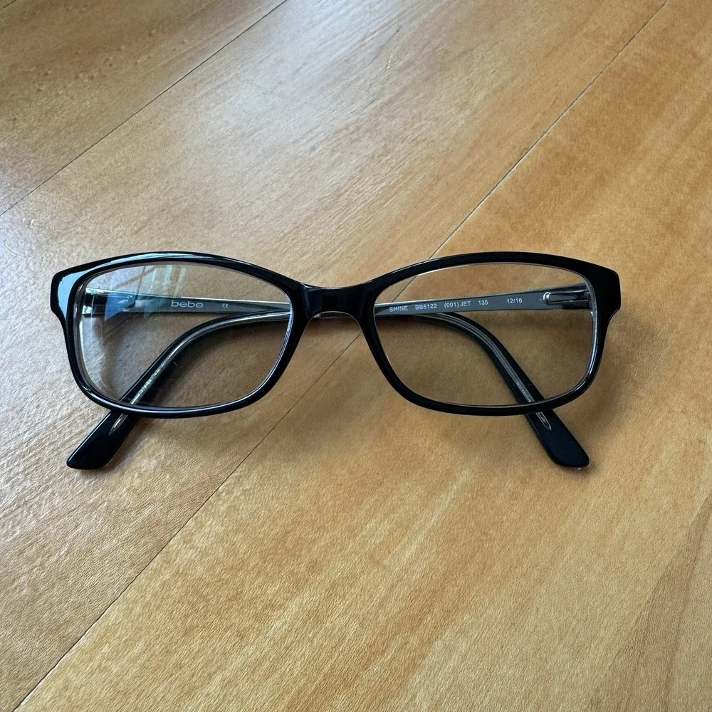 AUTHENTIC bebe‎ SHINE BB5122 001 Jet Women Eyeglasses 53mm 16 135