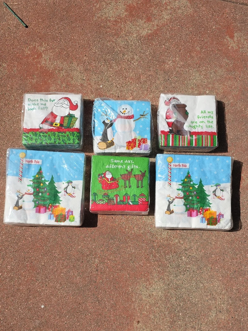Holiday Party Napkin Pack - Festive Red, Green, Blue Designs