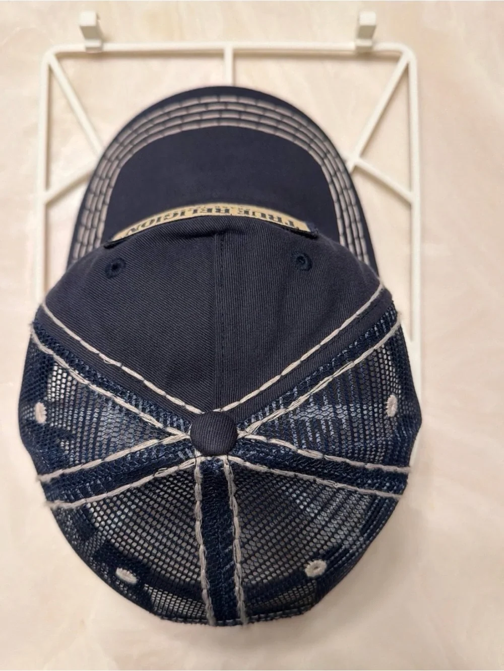 True Religion Navy Blue Patch Logo Baseball Cap