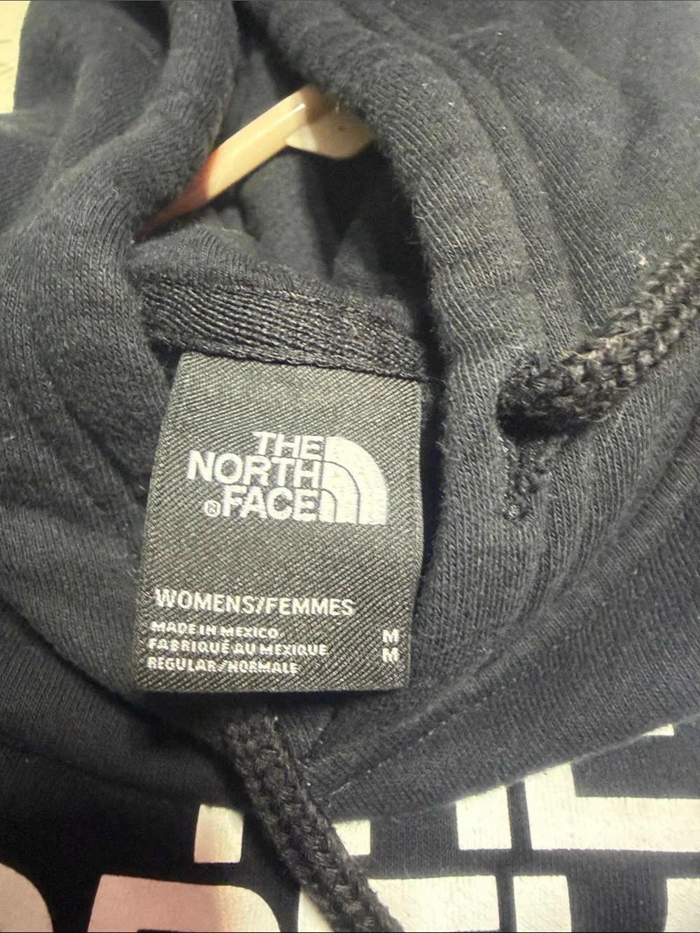 The North Face Black Hoodie with White Logo