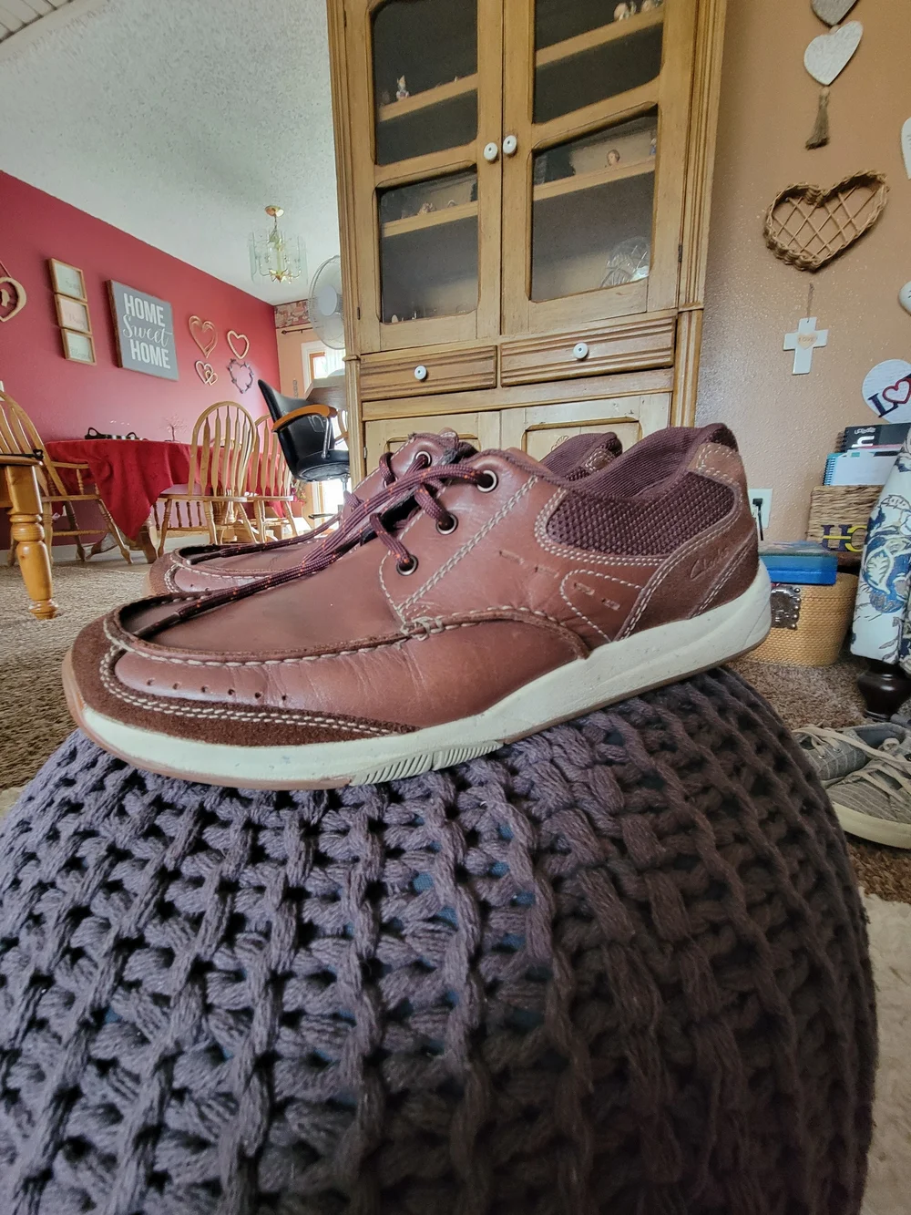 Clarks leather boat