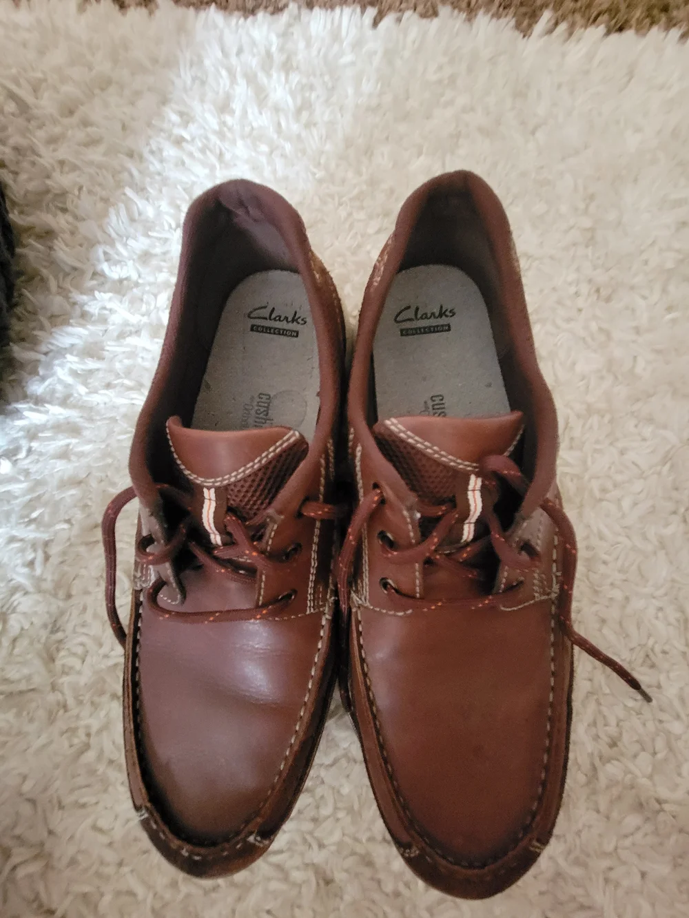 Clarks leather boat