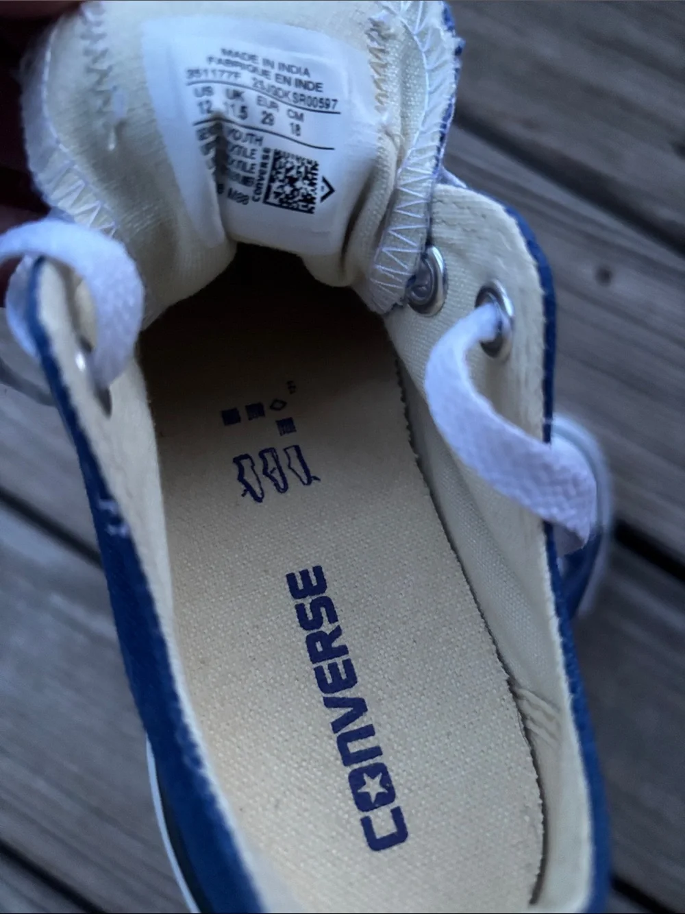 Converse Kids Navy and White Low Top Sneakers