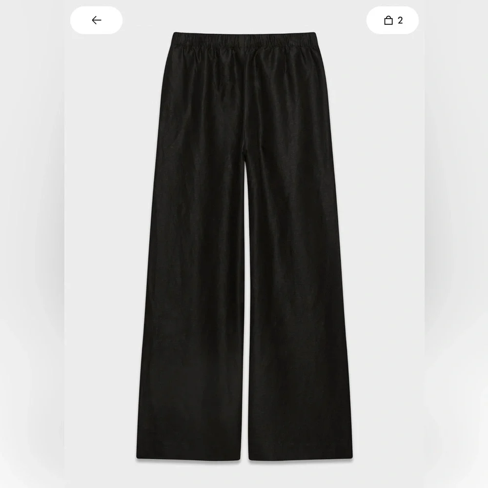 Aritzia Black The Lodge Pant Cruise Linen