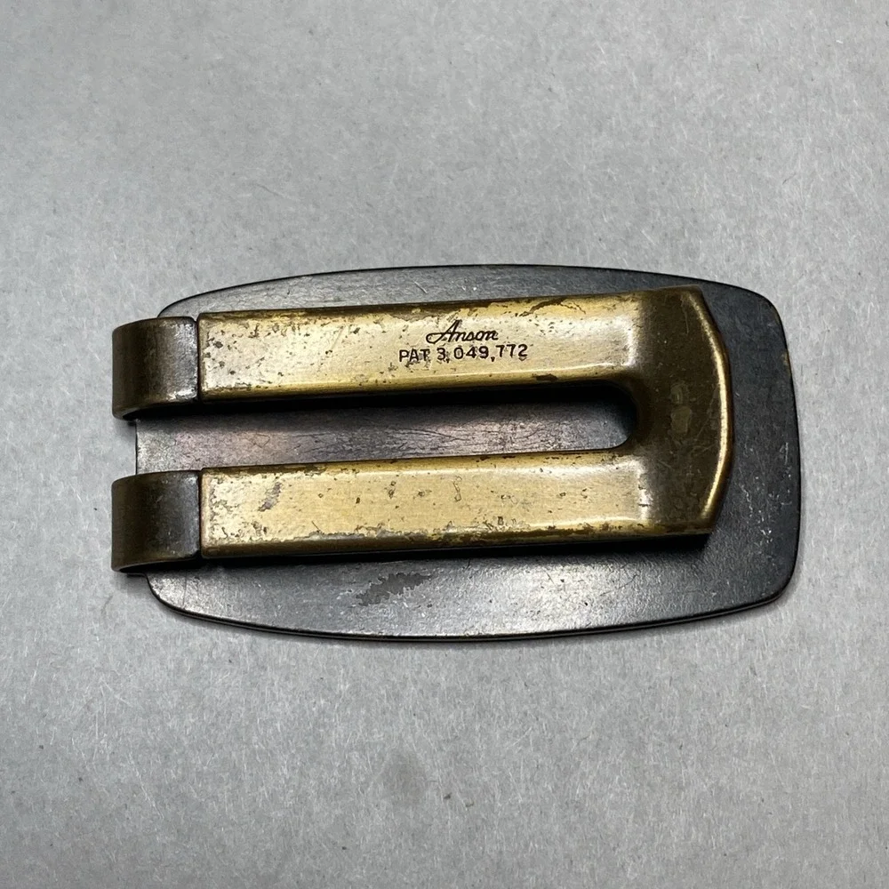 Vintage ANSON‎ ENAMEL DEER MONEY CLIP WITH DOUBLE ACTION SPRING MADE IN THE USA