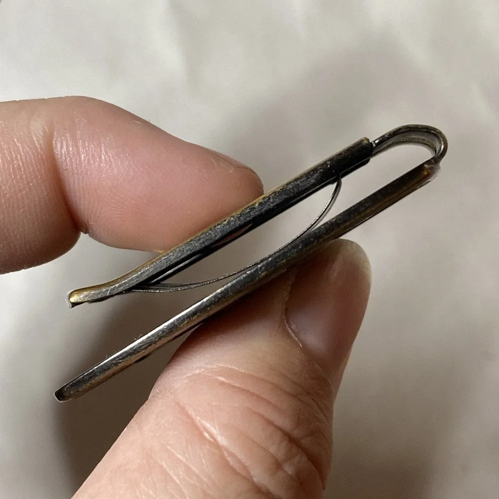 Vintage ANSON‎ ENAMEL DEER MONEY CLIP WITH DOUBLE ACTION SPRING MADE IN THE USA