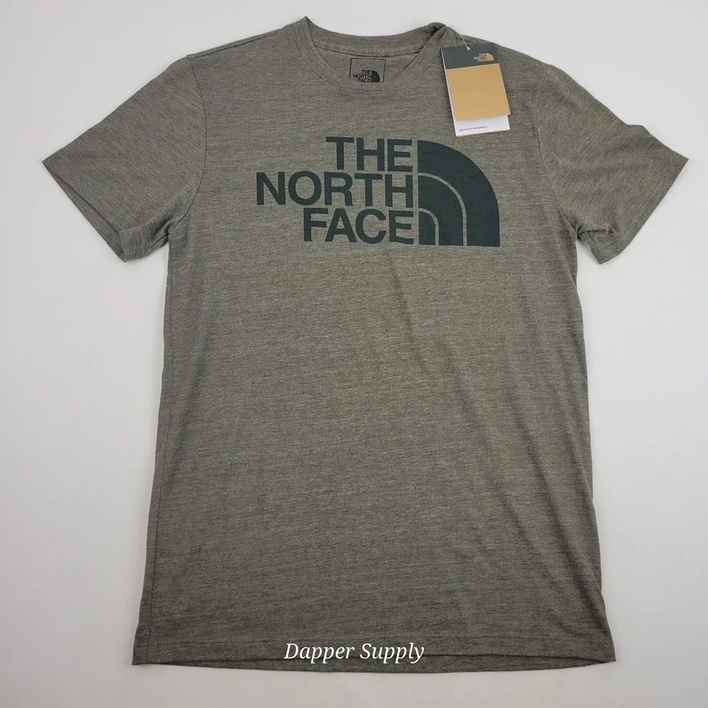 The North Face‎ Men's Small Tee Taupe Green Heather Slime Fit New