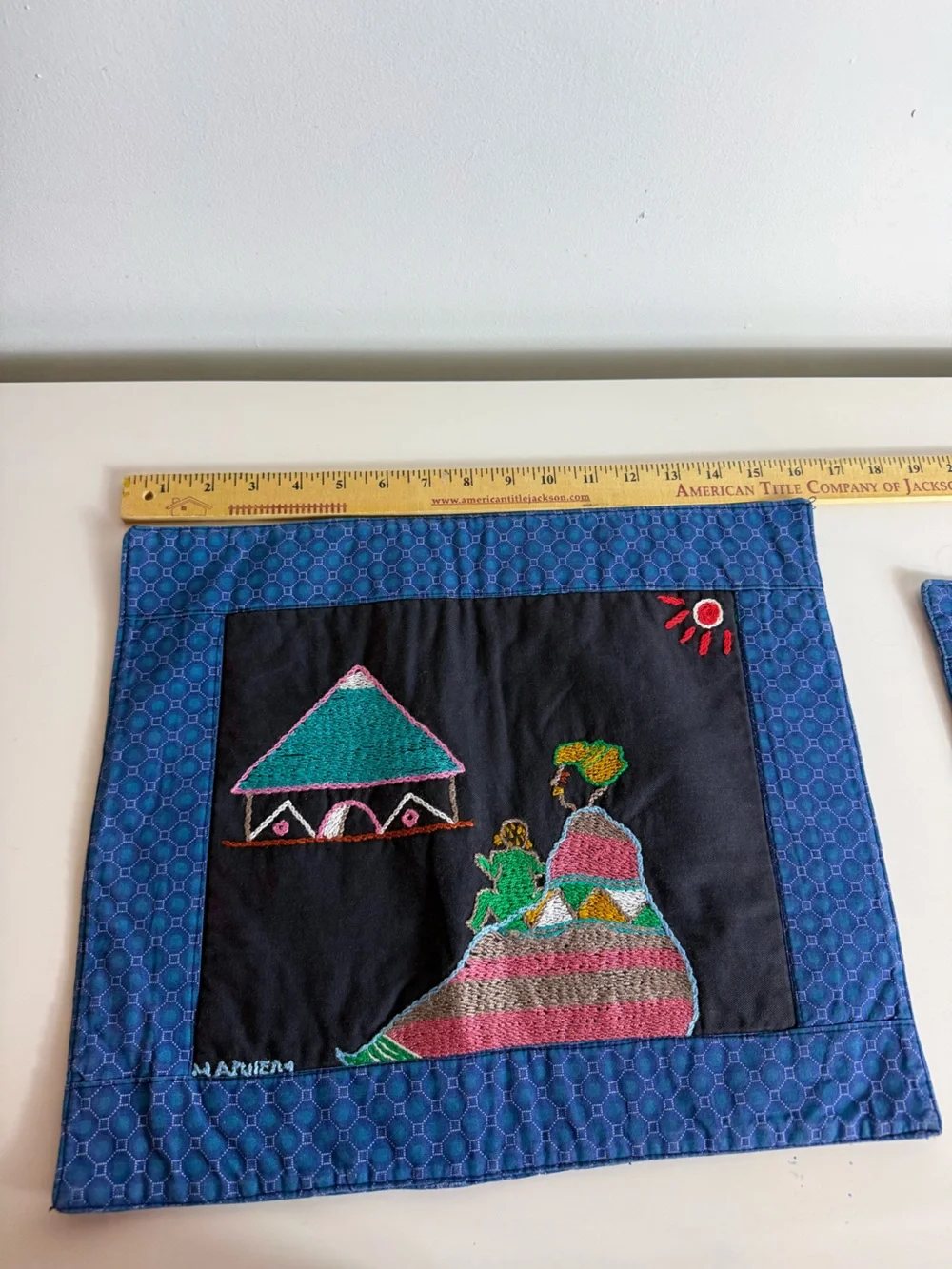 Tsitsikamma Eersterivier Embroidery measurements width