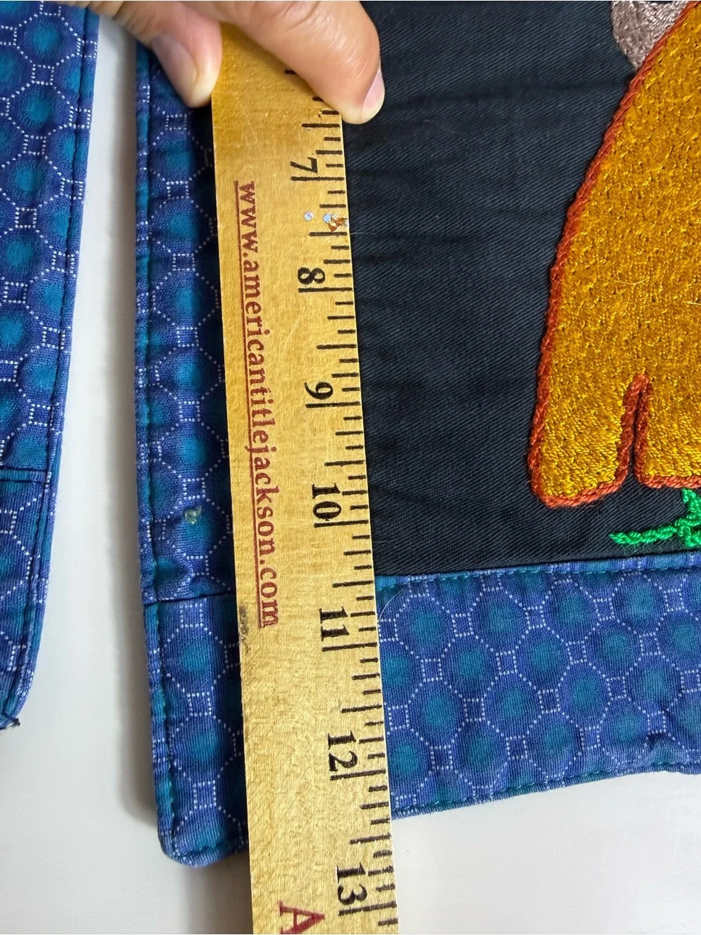 Tsitsikamma Eersterivier Embroidery measurements width