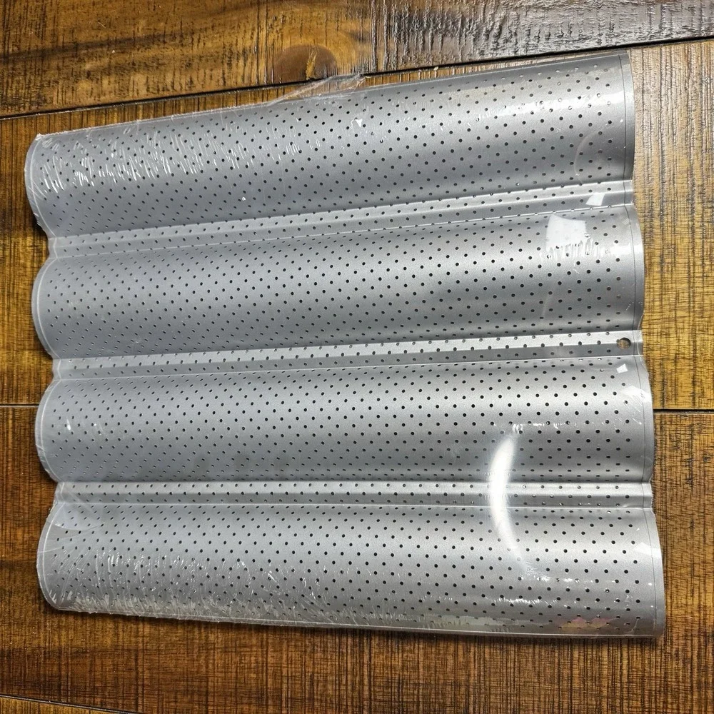 Baguette Bread Pan Nonstick Perforated 4-Loaf French Sourdough Baking Tray