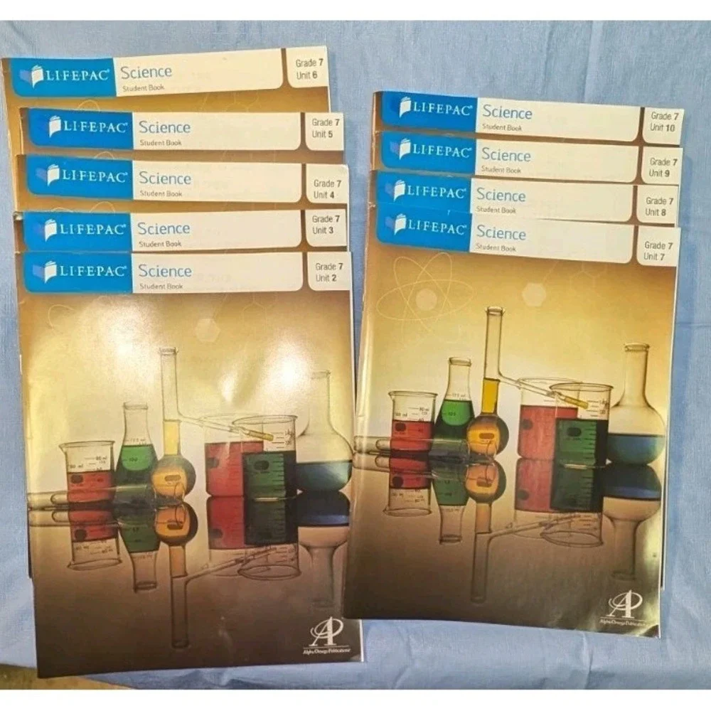 Lifepac Science Student Books Grade‎ 7 Workbooks Unit 2-10 New Never Used