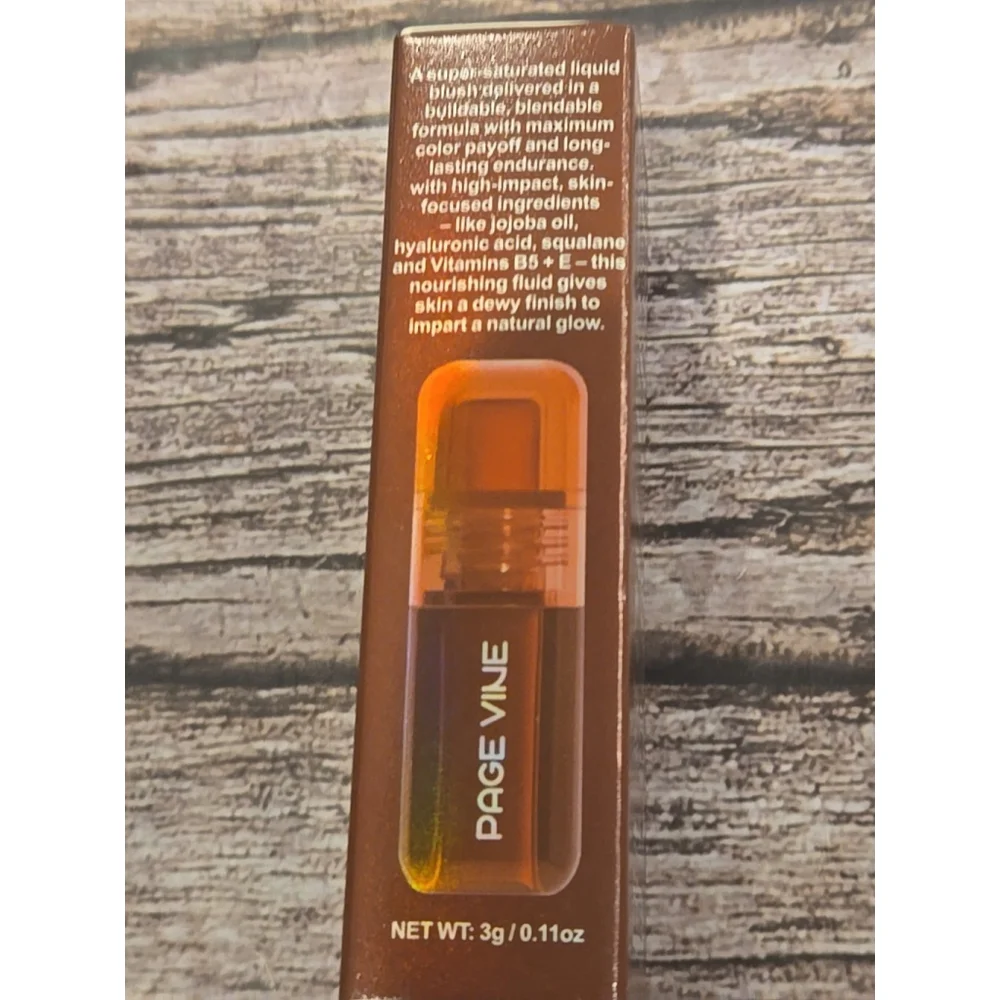 Blush Rush Liquid Blush Grand Prix Red Brown New-Sealed Page Vine Ex 11/29 (219)