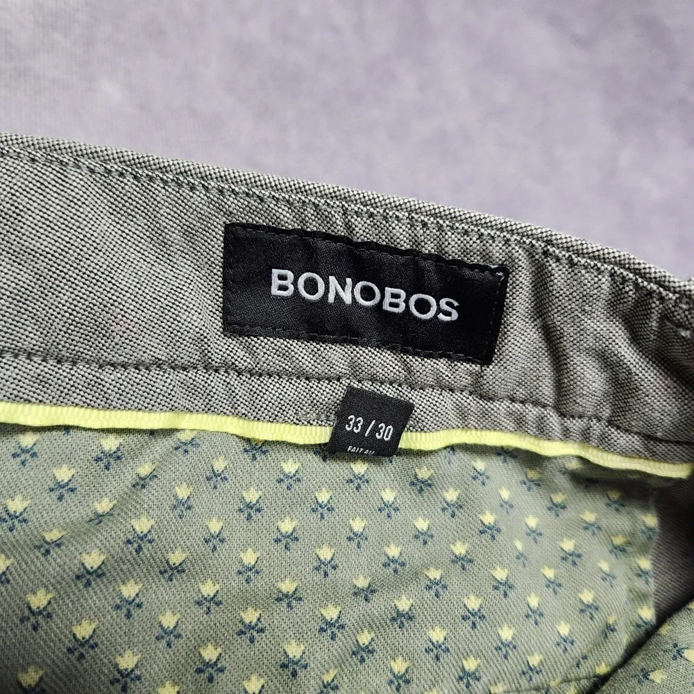 Bonobos Slim Gray Pants Mens Size‎ 33x30 Chinos Casual