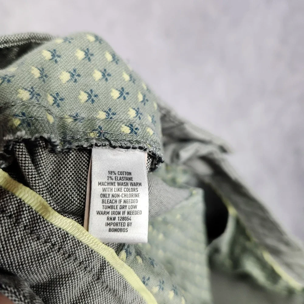 Bonobos Slim Gray Pants Mens Size‎ 33x30 Chinos Casual