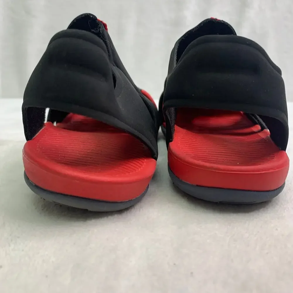 Wonder Nation Water Sandals Shoes Toddlers Sz 9-10 Black Red Slingback Slip Ons