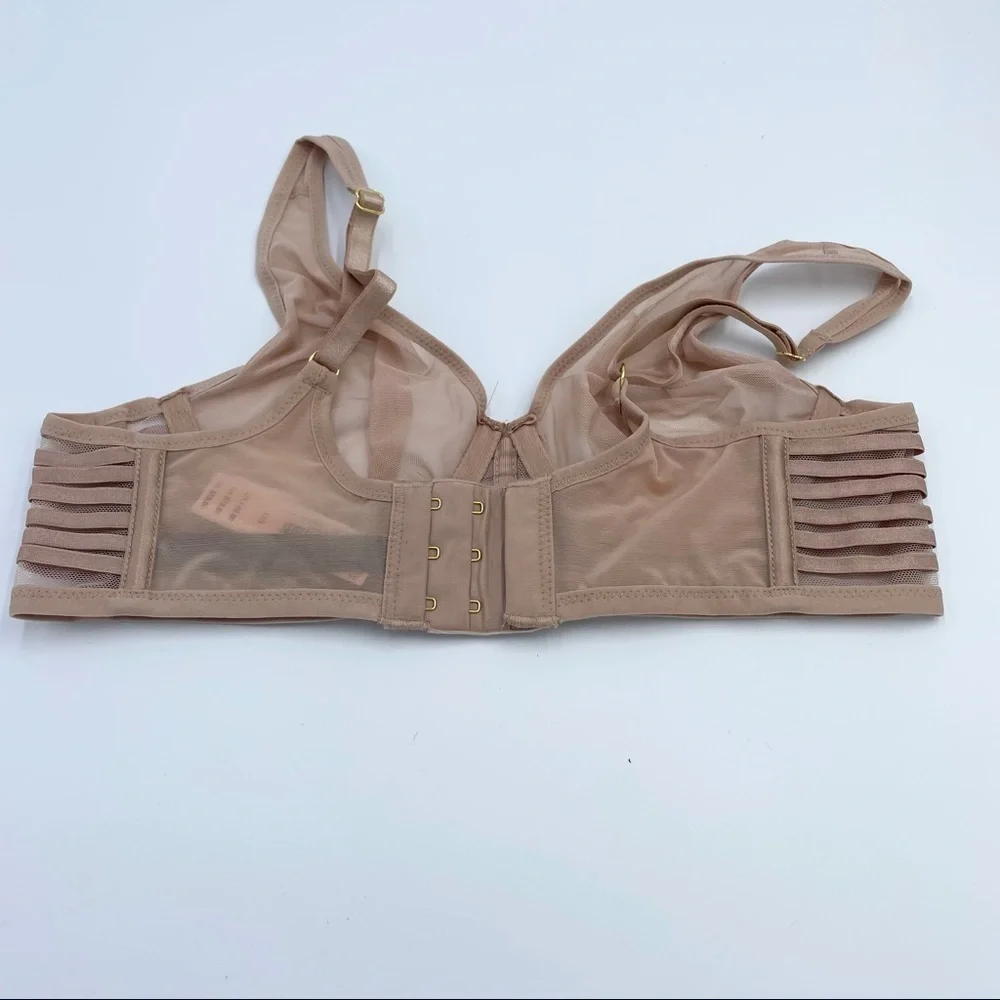 Victoria Secret Unlined Mesh Plunge Bra Sz 32B
