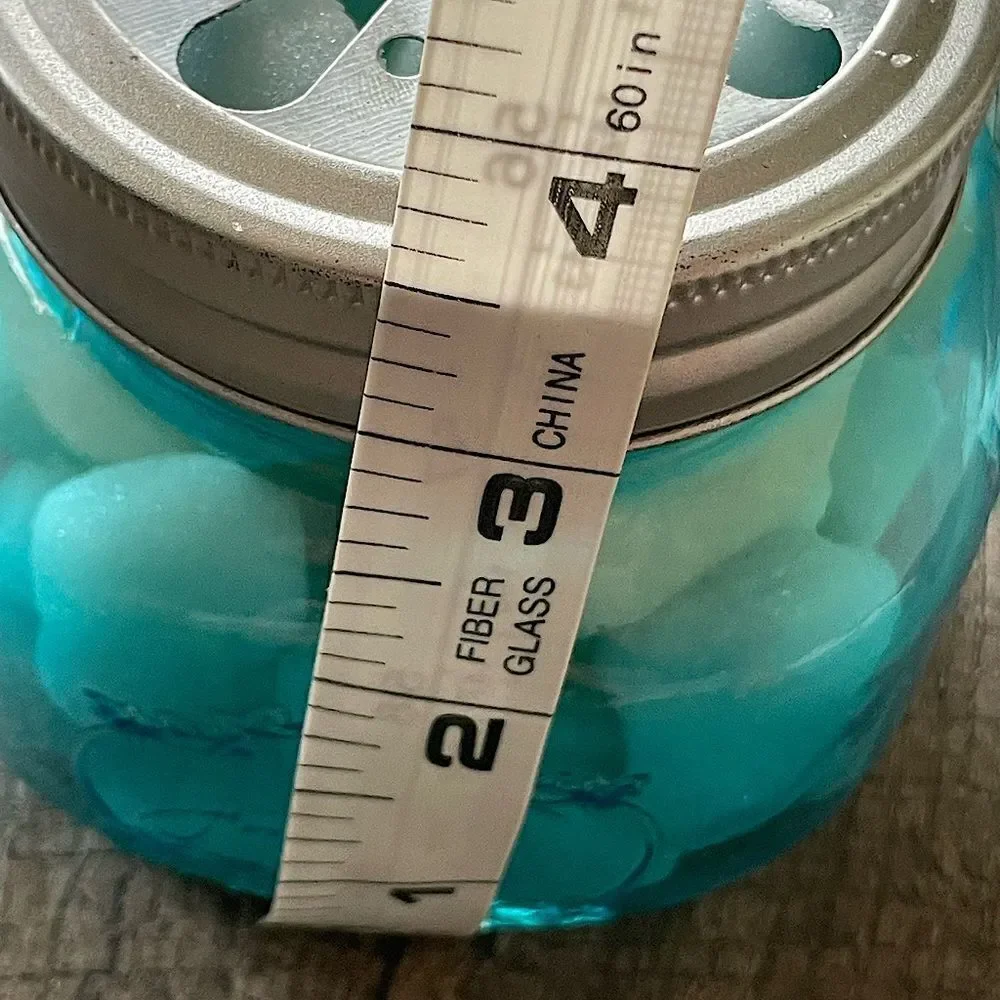 Unique, Vintage, Blue, Jarden Mason Jar ( “Marshmallow” Soap Included)  Decor.