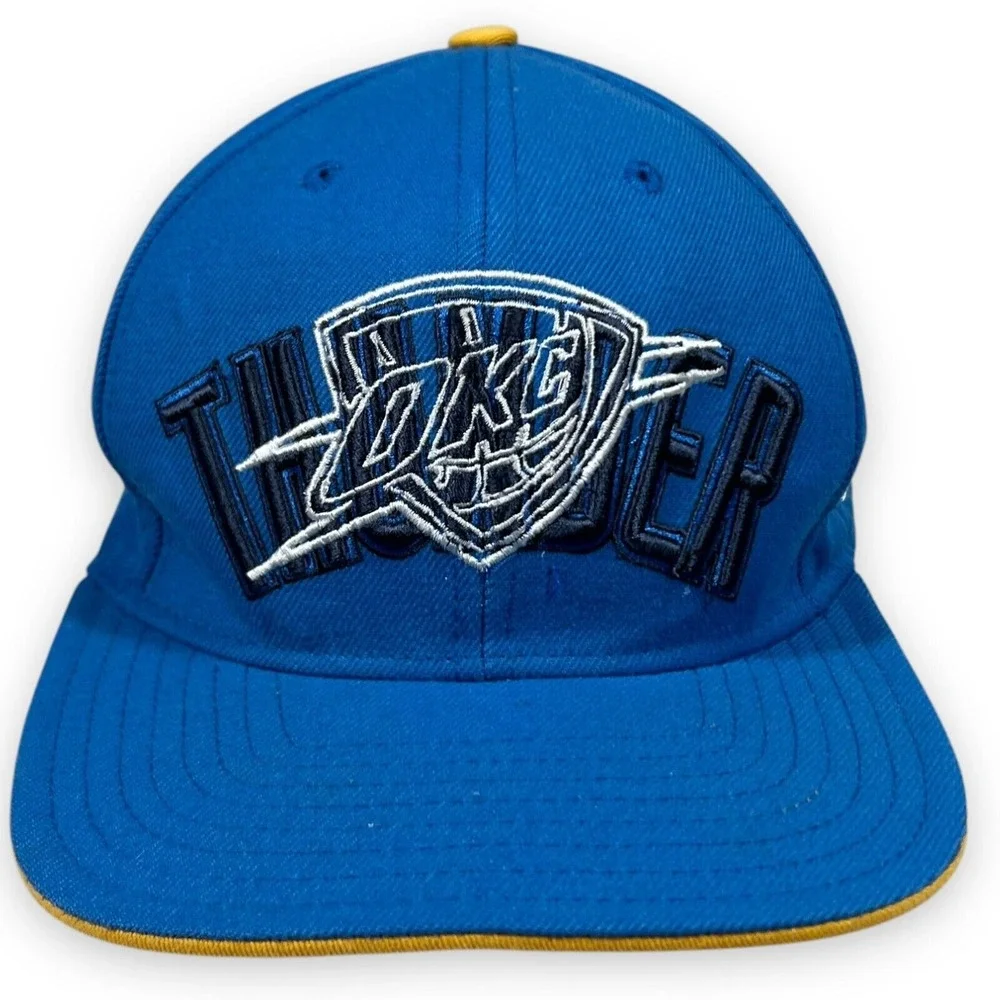 Oklahoma City OKC Adidas Hat Mens Snapback Blue Arch Baseball Cap Thunder‎