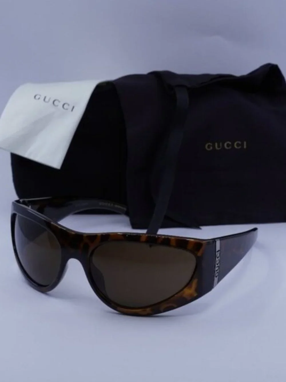 Gucci GG1575S 002 Square Sunglasses - Animal Havana/Brown