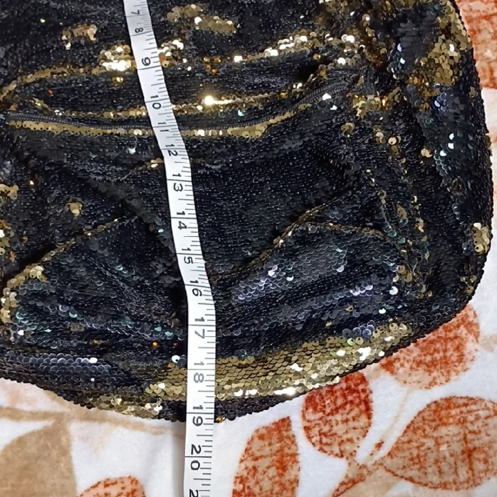 Gold and Black‎ Sequin Backpack