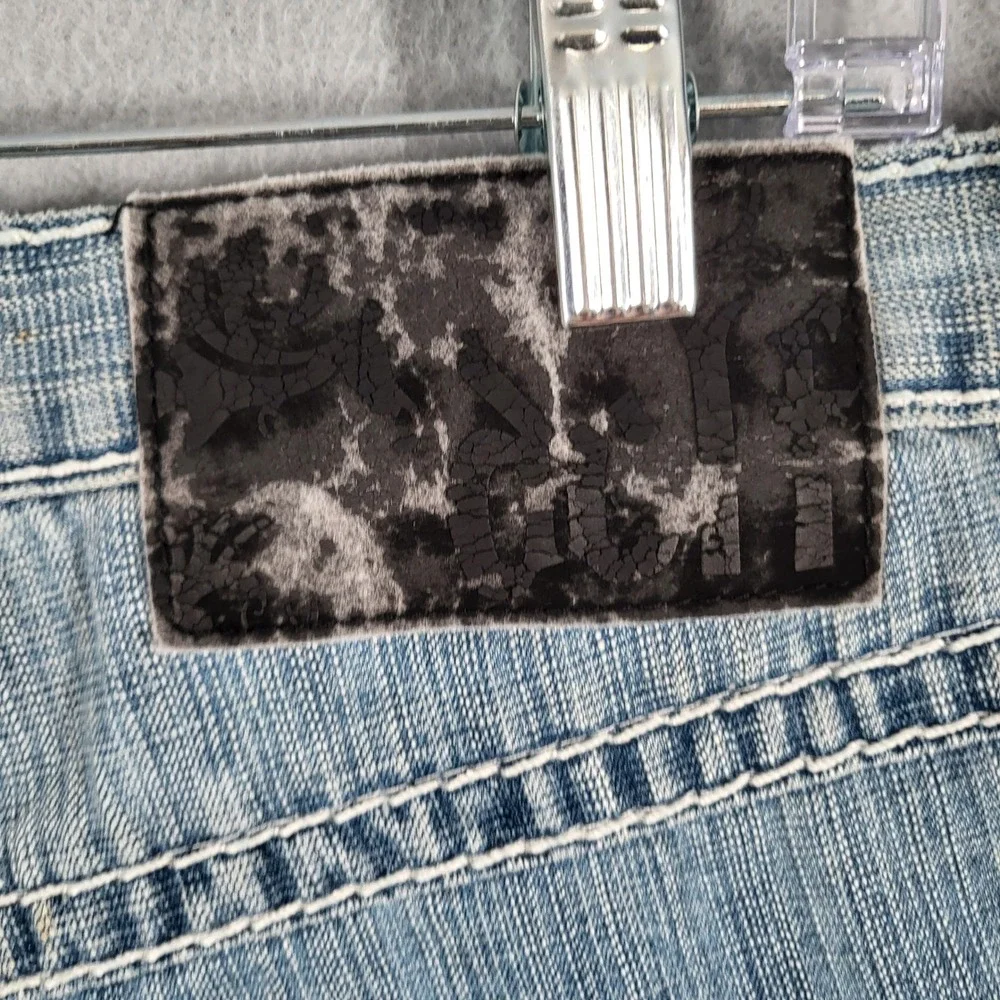 Delf Shorts Men's 38 Blue Denim‎ Cargo Embellished Pockets Casual Baggy Y2K