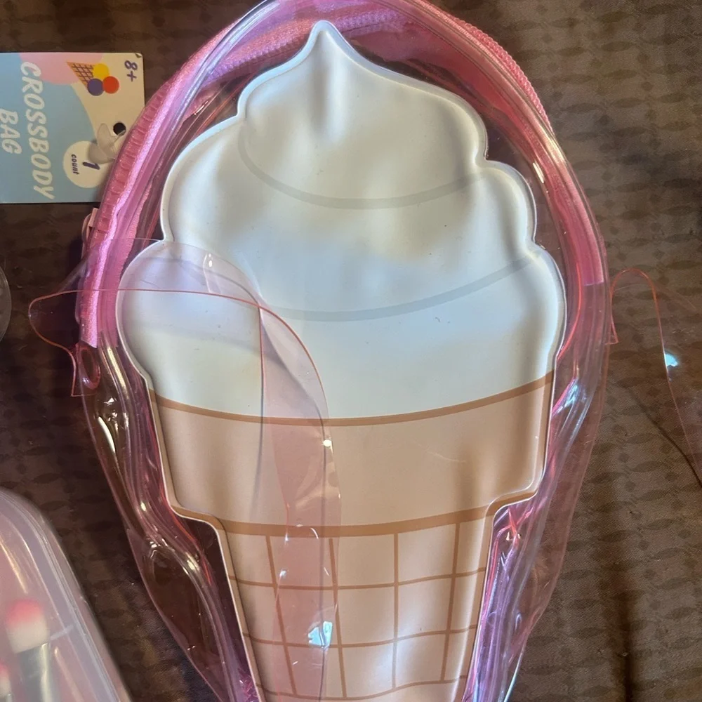 Hello Kitty Pink  brush set and Ice Cream Cone Bag