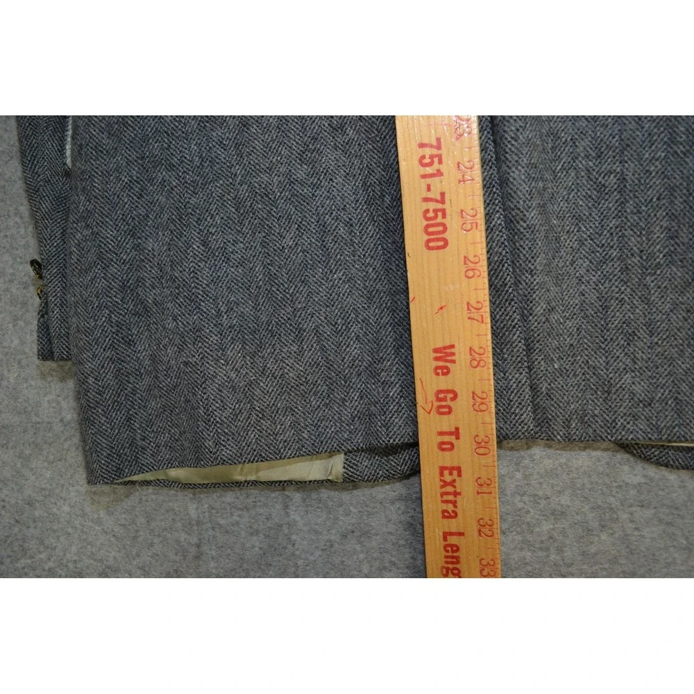 VTG Lanvin Blazer Mens 42 Gray Herringbone Scotland Camel Hair 90s Sport Coat‎