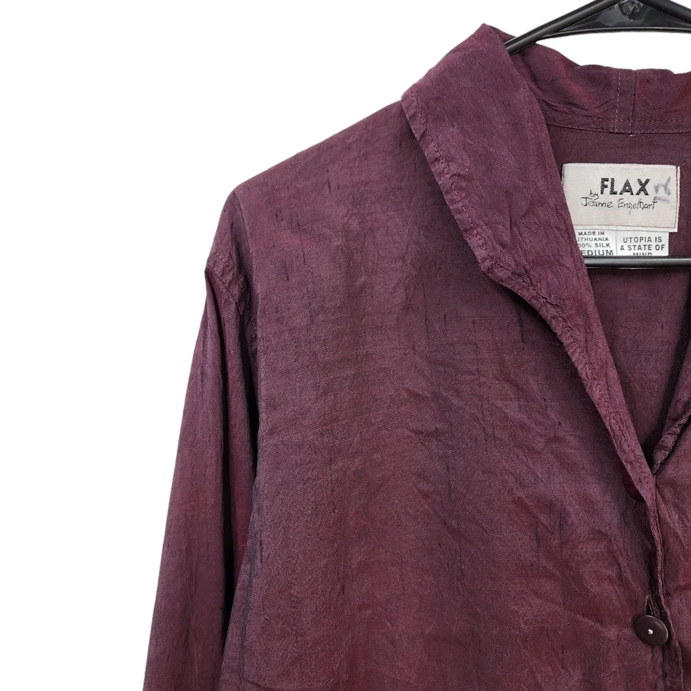 Flax long blouse sleeves