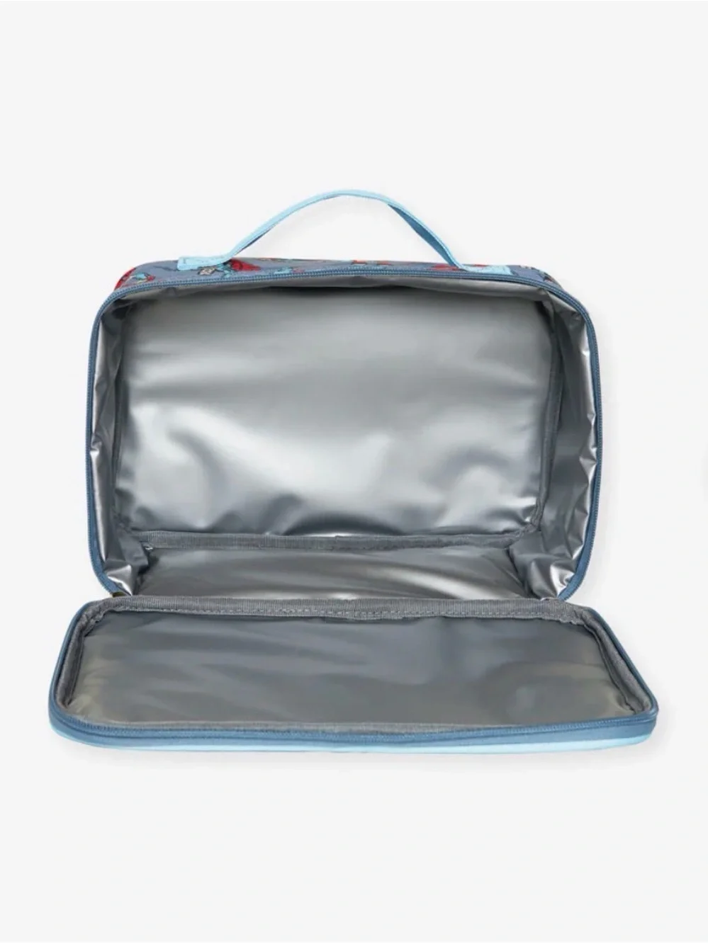 Posh Peanut Superman Lunch Bag - Light Blue with Red Accents