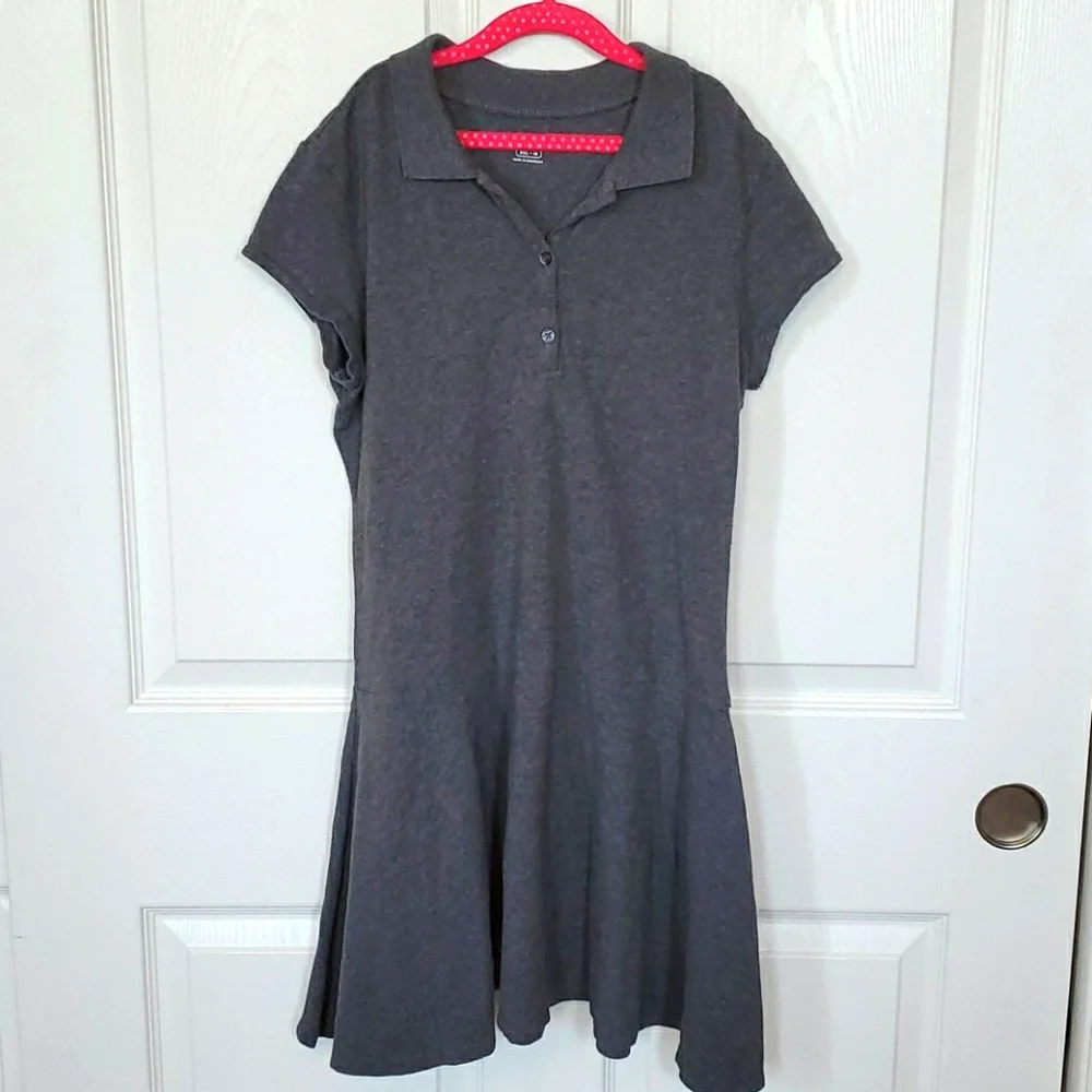 Grey  Children's‎ Place Polo Shirt Dress sz 16