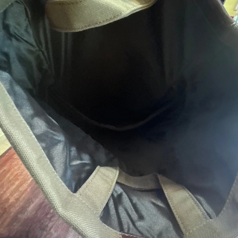 Pellegrino San Pellegrino Limited Edition Leather Canvas Backpack Rucksack Brown