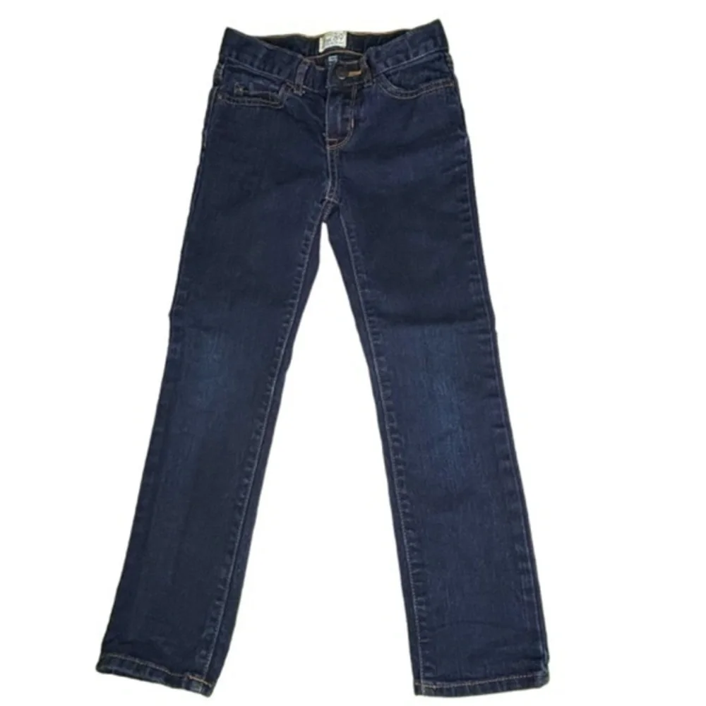 The Childrens Place Girls Jeans Size 6X 7 Dark Blue Denim Wash Skinny Stretch