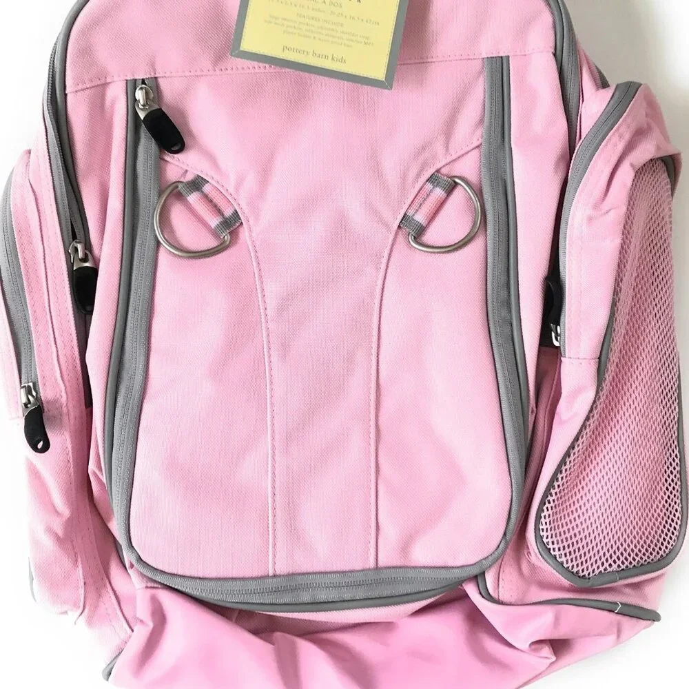 Pottery Barn Kids Large Backpack School Bag Pink Heavy Duty 4 Girls NWT