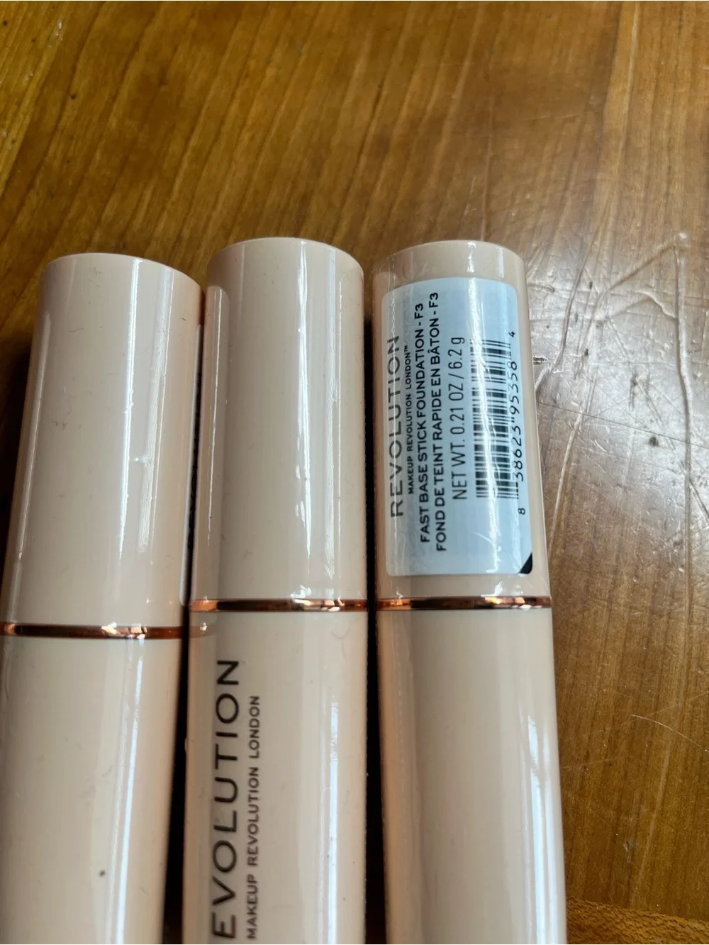 Set of 3 Revolution Fast base Stick Foundation F3 .21 ounce each