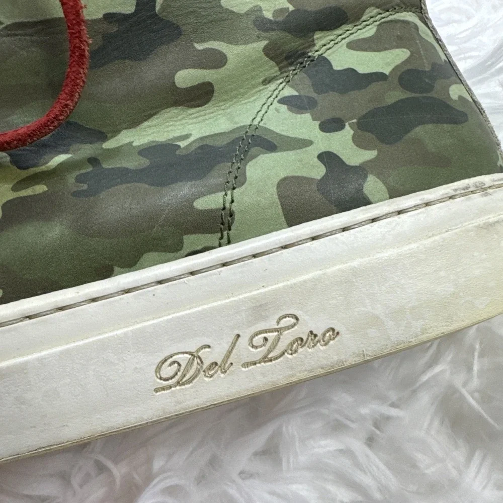 DEL TORO Italy Chukka Boots Men 13 Camo Leather Designer Quality Camouflage Rare