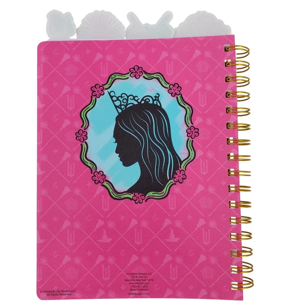 Wicked‎ Journal Spiral Bound Pink Glinda Bookmarks Sections 96 Pages 8