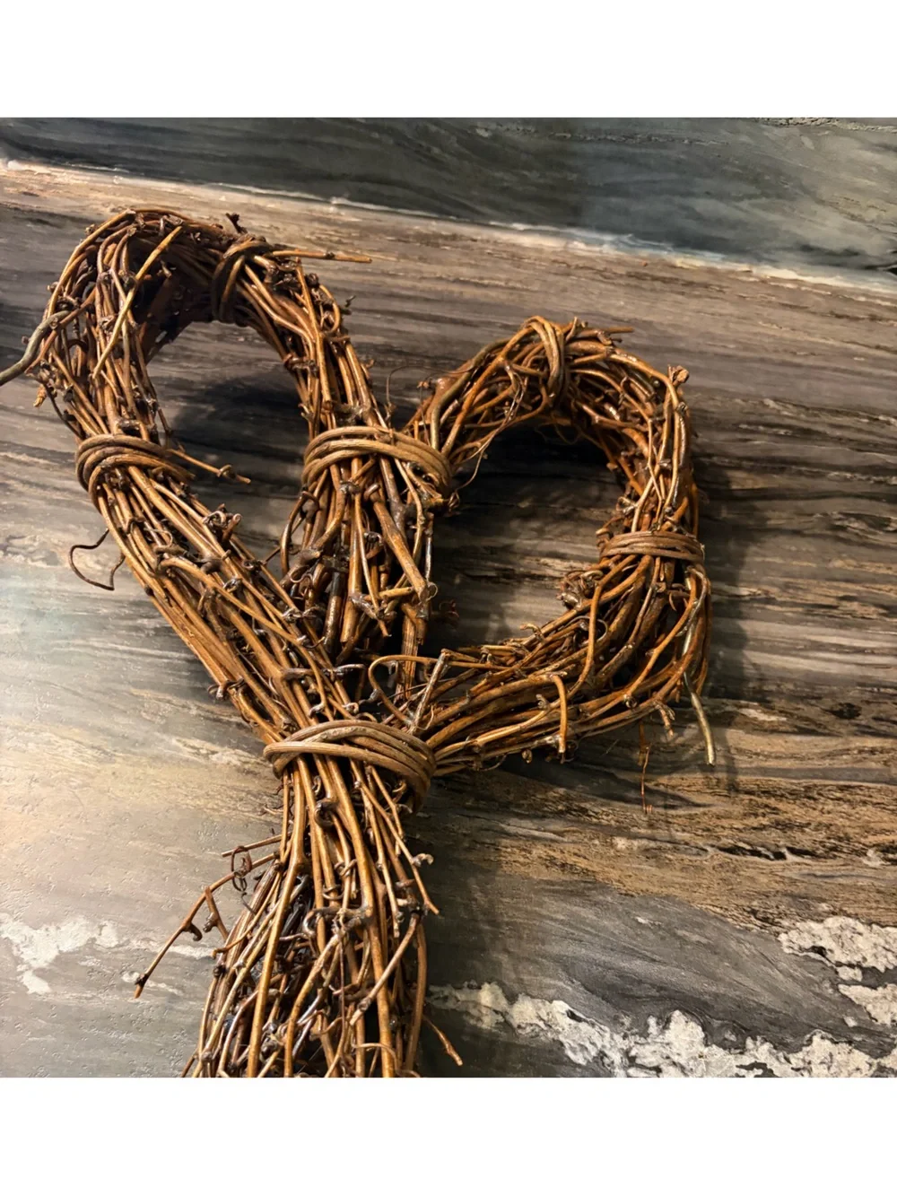 Rustic Grapevine Heart Wall Hanging Primitive Farmhouse Cottage Decor